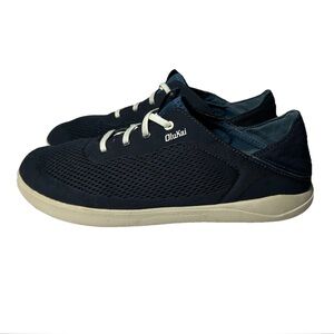 OluKai Moku Pae Shoes Mens Size 9 Navy Mesh Breathable Laces Casual 10472-DE18